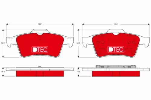 Brake Pad Set, disc brake TRW GDB1469DTE)