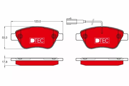 Brake Pad Set, disc brake TRW GDB1654DTE)