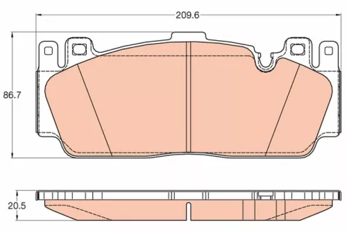 Remblokkenset, schijfrem TRW GDB2020)