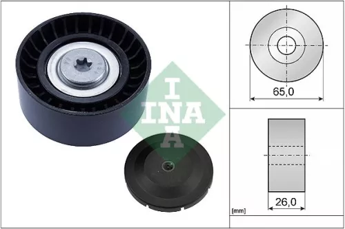 Ombuigings-/geleidingspoelie, V-geribbelde riem Schaeffler INA 532 0804 10)
