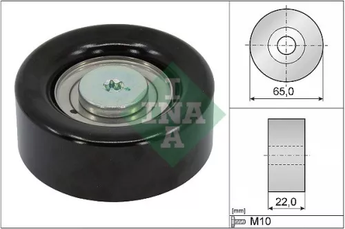 Ombuigings-/geleidingspoelie, V-geribbelde riem Schaeffler INA 532 0639 10)