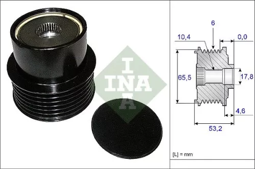 Vrijloopkoppeling van de dynamo Schaeffler INA 535 0195 10)