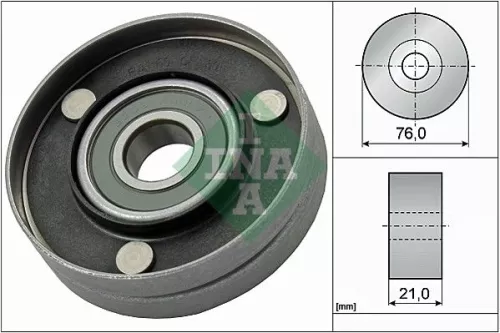 Ombuigings-/geleidingspoelie, V-geribbelde riem Schaeffler INA 532 0567 10)
