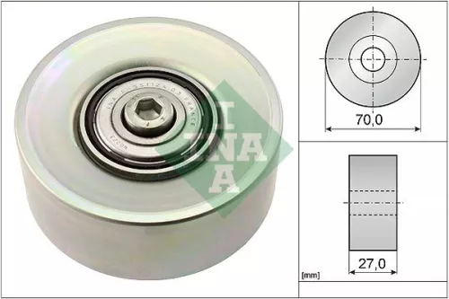Ombuigings-/geleidingspoelie, V-geribbelde riem Schaeffler INA 532 0398 10)