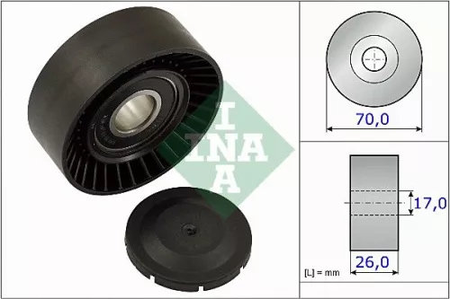 Spanrol, V-geribbelde riem Schaeffler INA 531 0891 10)