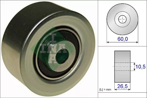 Ombuigings-/geleidingspoelie, V-geribbelde riem Schaeffler INA 532 0561 10)
