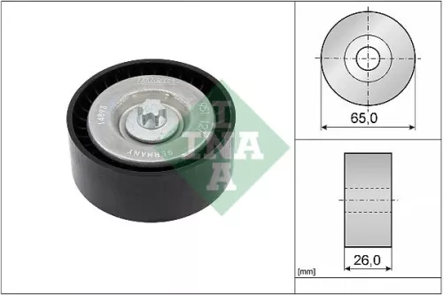 Ombuigings-/geleidingspoelie, V-geribbelde riem Schaeffler INA 532 0630 10)