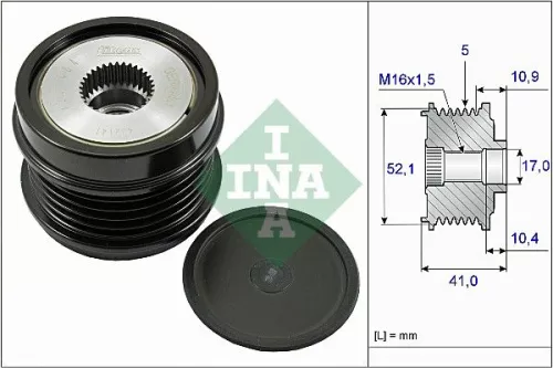 Vrijloopkoppeling van de dynamo Schaeffler INA 535 0272 10)