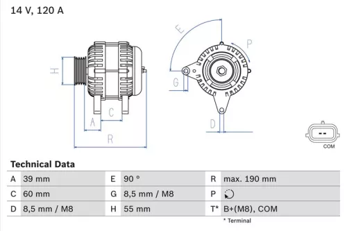 Alternator BOSCH 0 986 049 030)