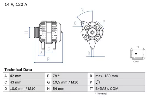 Dynamo BOSCH 0 986 083 800)