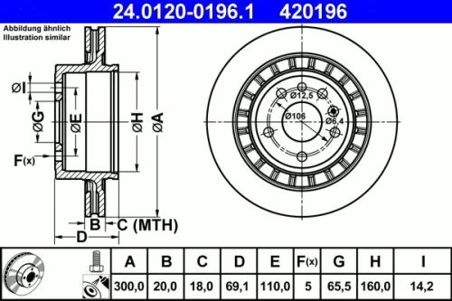 Remschijf ATE 24.0120-0196.1)