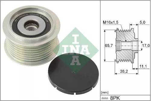 Vrijloopkoppeling van de dynamo Schaeffler INA 535 0274 10)