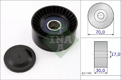 Spanrol, V-geribbelde riem Schaeffler INA 531 0873 10)