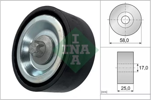 Ombuigings-/geleidingspoelie, V-geribbelde riem Schaeffler INA 532 0669 10)