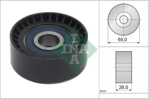 Ombuigings-/geleidingspoelie, V-geribbelde riem Schaeffler INA 532 0666 10)