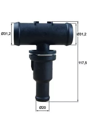 Thermostaat, koelvloeistof MAHLE TH 53 75)