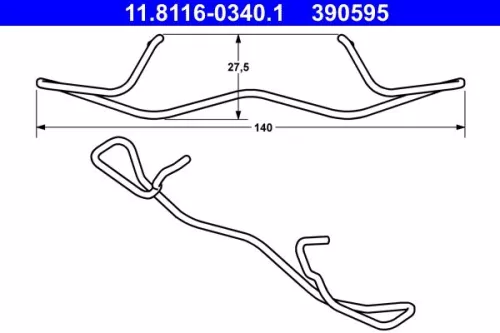 Veer, remklauw ATE 11.8116-0340.1)