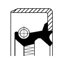 Shaft Seal, wheel hub CORTECO 12012129B)