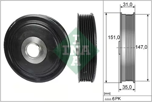 Riempoelie, krukas Schaeffler INA 544 0110 10)