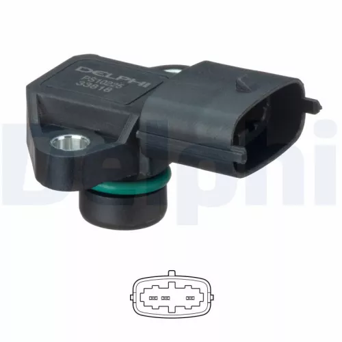 Sensor, druk in het inlaatspruitstuk DELPHI PS10225)