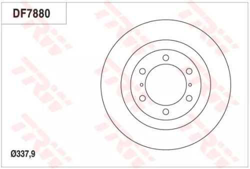 Remschijf TRW DF7880S)