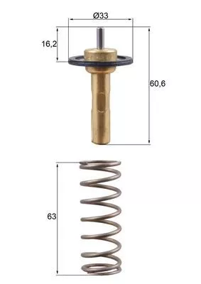 Thermostaat, koelvloeistof MAHLE TX 311 90D)