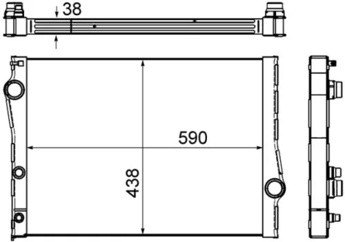 Radiator, motorkoeling MAHLE CR 1049 000S)