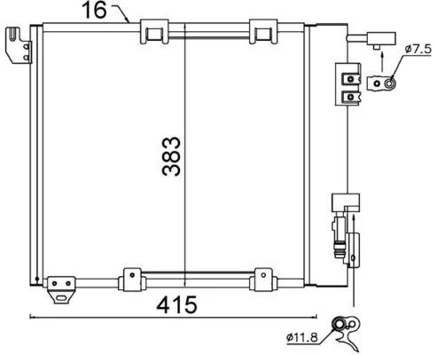 Condenser, air conditioning MAHLE AC 349 000S)