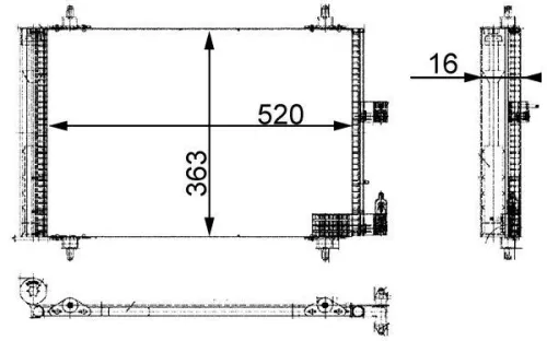 Condensor, airconditioning MAHLE AC 350 000S)