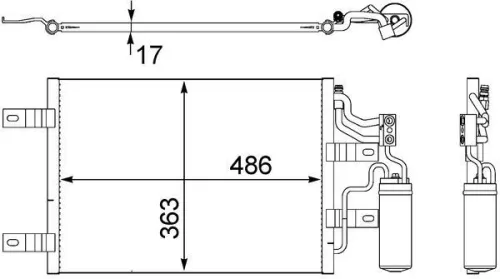 Condensor, airconditioning MAHLE AC 409 000S)