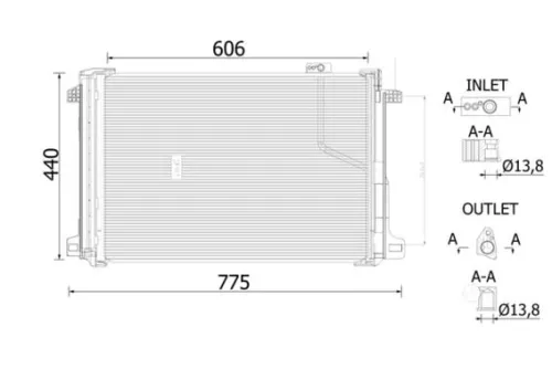 Condensor, airconditioning MAHLE AC 786 000S)