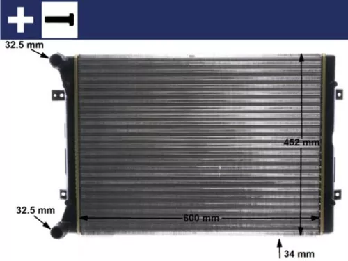 Radiator, motorkoeling MAHLE CR 2038 000S)