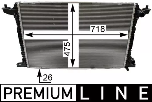 Radiator, motorkoeling MAHLE CR 2179 000P)
