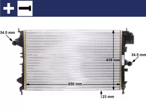 Radiator, motorkoeling MAHLE CR 8 000S)