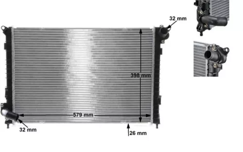 Radiator, motorkoeling MAHLE CR 985 000S)