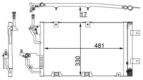 Condensor, airconditioning MAHLE AC 400 000S)