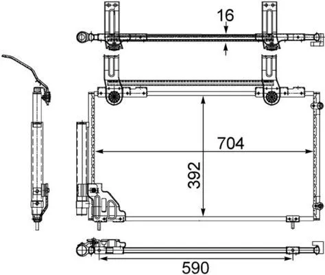 Condensor, airconditioning MAHLE AC 471 000S)