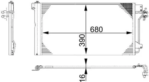 Condensor, airconditioning MAHLE AC 672 000S)