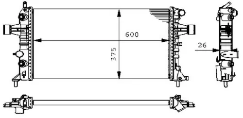 Radiator, motorkoeling MAHLE CR 228 000S)