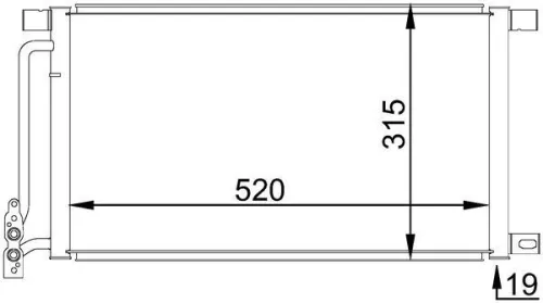 Condensor, airconditioning MAHLE AC 235 001S)