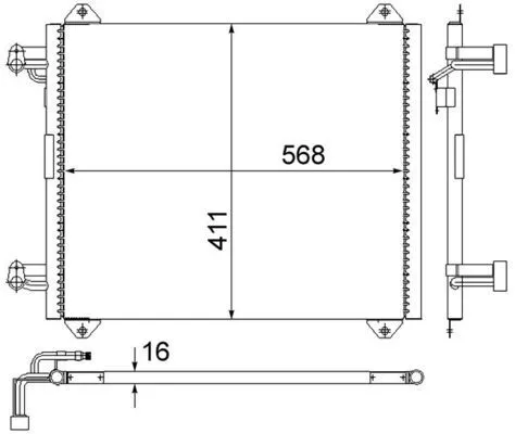 Condensor, airconditioning MAHLE AC 251 000S)