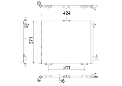 Condensor, airconditioning MAHLE AC 460 000S)