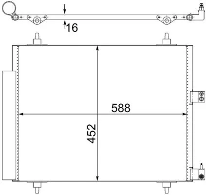 Condensor, airconditioning MAHLE AC 515 000S)