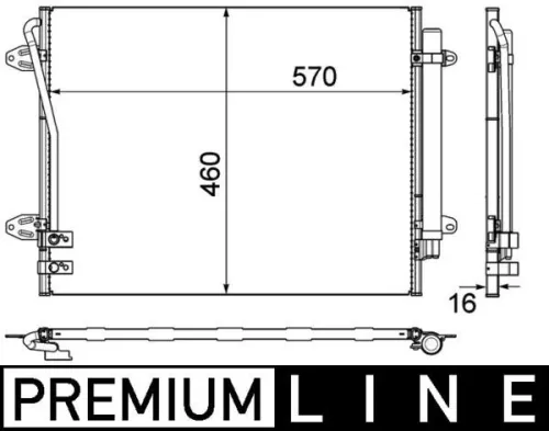 Condensor, airconditioning MAHLE AC 734 000P)