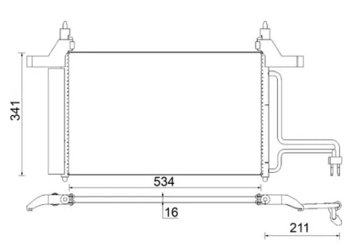 Condensor, airconditioning MAHLE AC 790 000S)
