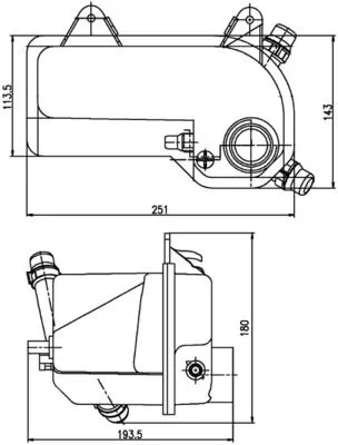 Expansievat, koelvloeistof MAHLE CRT 204 000S)