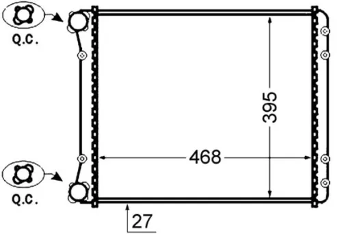 Radiator, motorkoeling MAHLE CR 1418 000S)