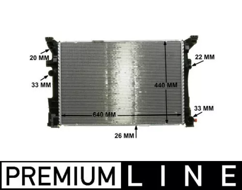 Radiator, motorkoeling MAHLE CR 2170 000P)