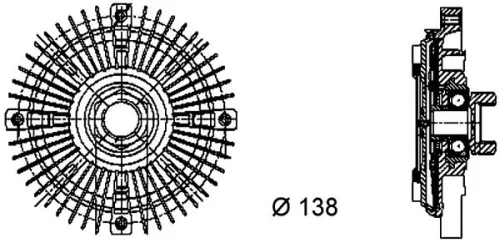 Koppeling, radiateurventilator MAHLE CFC 61 000P)