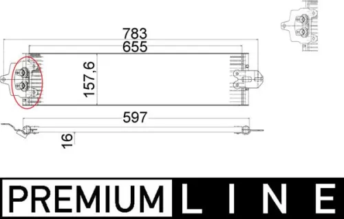 Oliekoeler, automatische transmissie MAHLE CLC 49 000P)